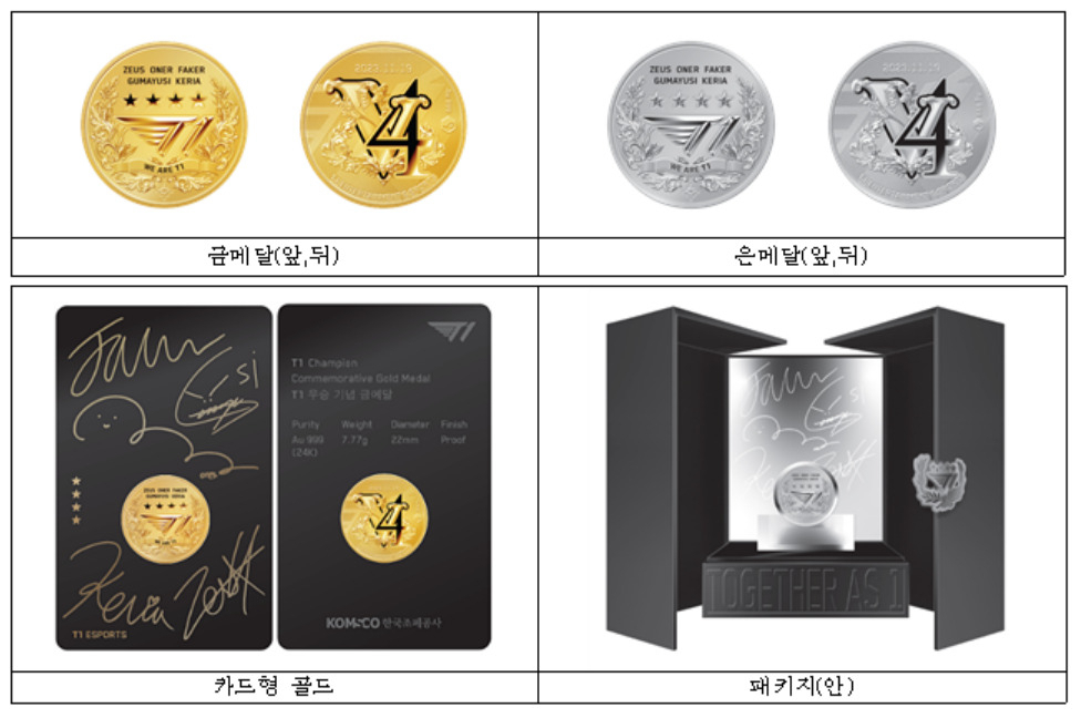 T1 우승 기념메달 이미지 [한국조폐공사 제공]