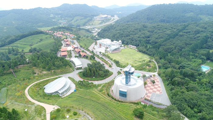 보성읍 한국차문화공원 전경.