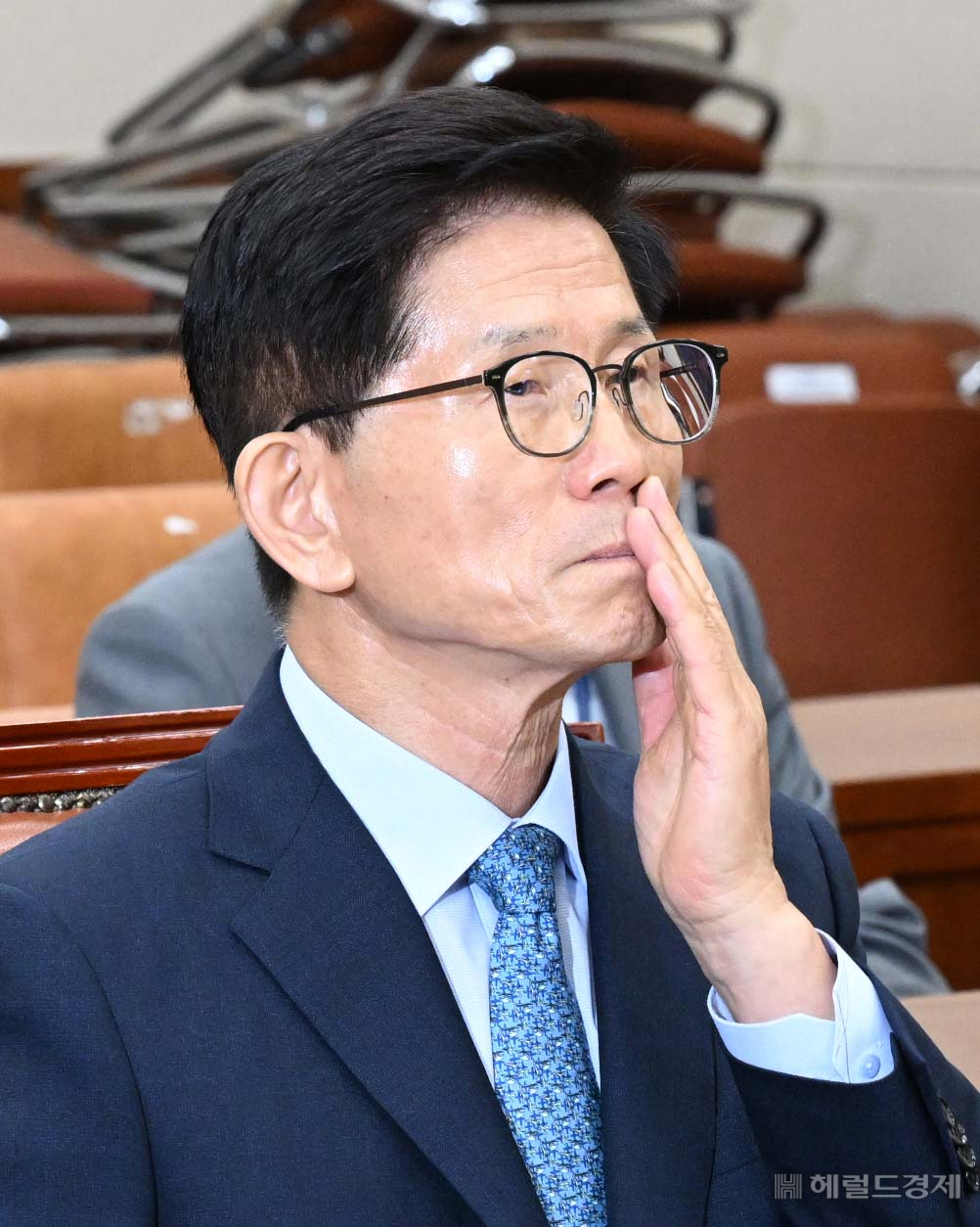 김문수 고용노동부 장관 후보자가 지난달 26일 서울 여의도 국회에서 열린 인사청문회에 참석하고 있다. [사진=임세준 기자/jun@]