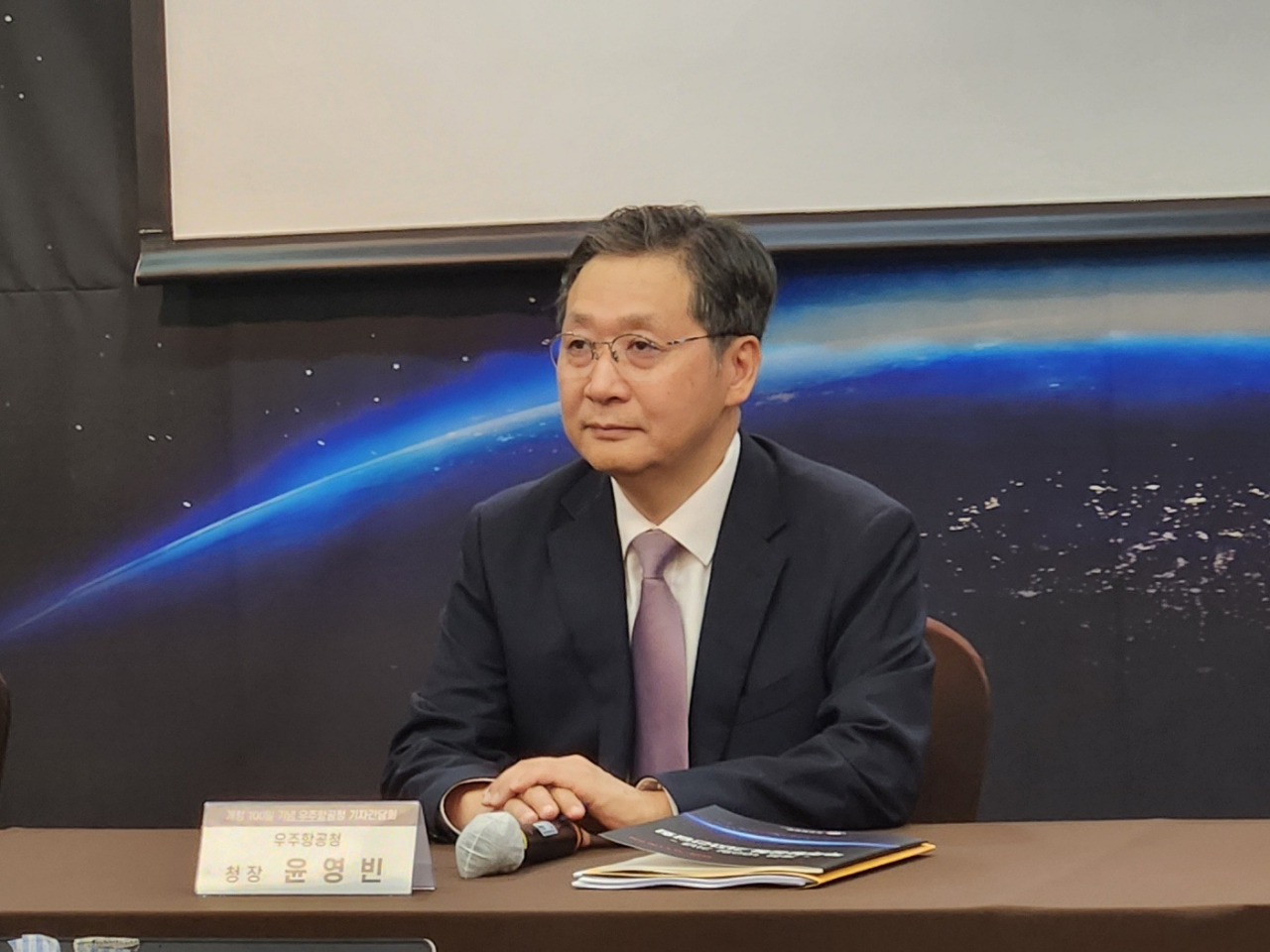 윤영빈 우주항공청장이 5일 서울 중구 코리아나호텔에서 가진 개청 100일 기념 간담회에서 향후 전략을 소개하고 있다. [박세정 기자/sjpark@]