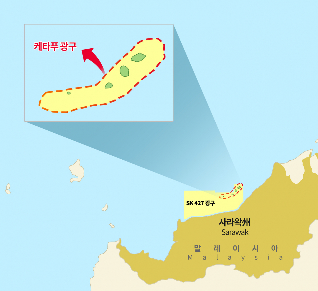 말레이시아 케타푸 광구 위치도 [SK어스온 제공]