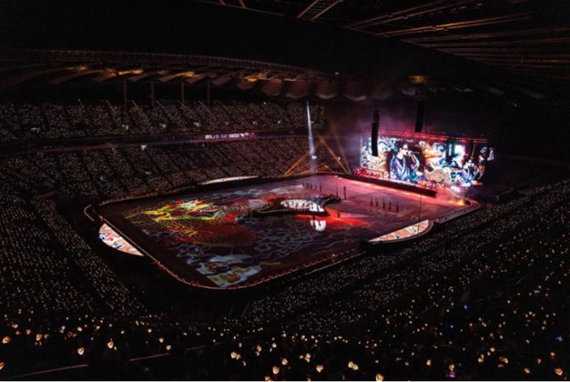 Trot singer Lim Young-woong performs at Seoul World Cup Stadium on May 26, in front of some 50,000 people. (Mulgogi Music)