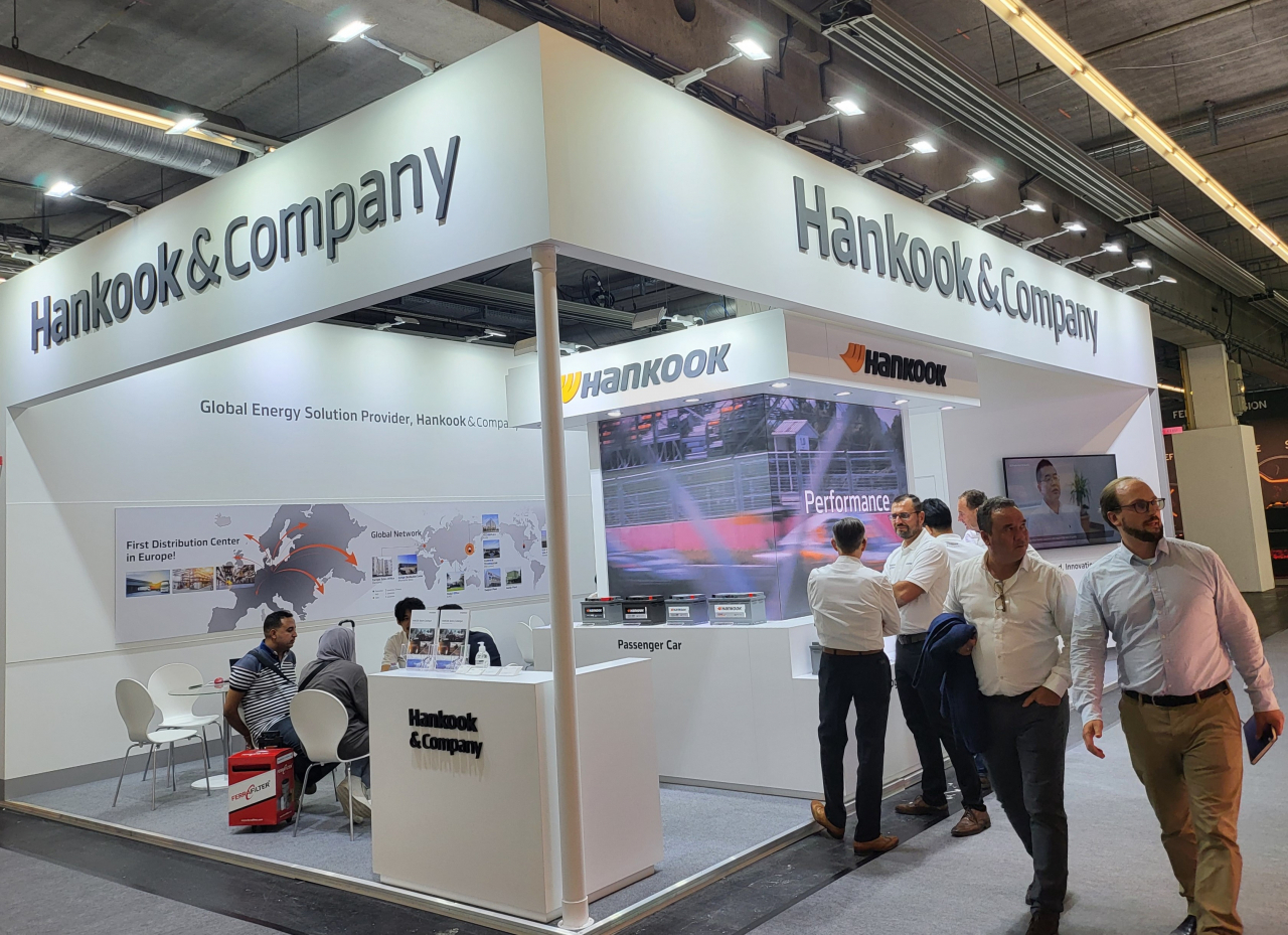 오토메카니카 프랑크푸르트 2022 박람회 당시 한국앤컴퍼니 ‘한국(Hankook)’ 브랜드 전시관. [한국앤컴퍼니 제공]