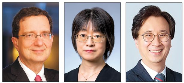 마이클 할리아소스 (왼쪽부터)독일 괴테대학교 거시금융학과 교수, 아키코 노무라 노무라자본시장연구소 선임연구위원, 김재칠 자본시장연구원 선임연구위원.