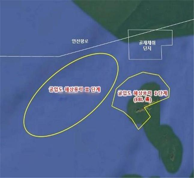 해상풍력 400MW 규모 2단계 사업 위치도