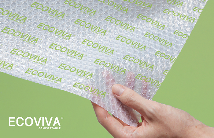 동성케미컬의 컴포스터블 포장재 브랜드 에코비바(ECOVIVA&reg;) 에어캡 [동성케미컬 제공]