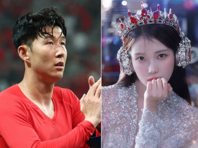 손흥민(왼쪽)과 아이유. [연합]