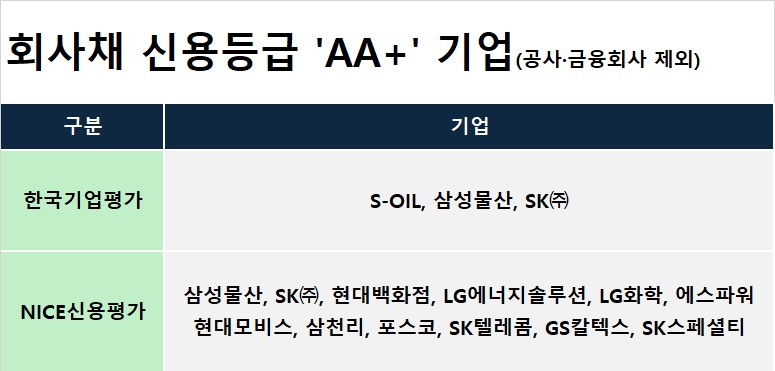 국내에서 금융회사 일부와 공사 등을 제외하면 장기 신용등급이 ‘AA+’ 이상인 기업은 10여 곳밖에 되지 않는다. [고려아연 제공]