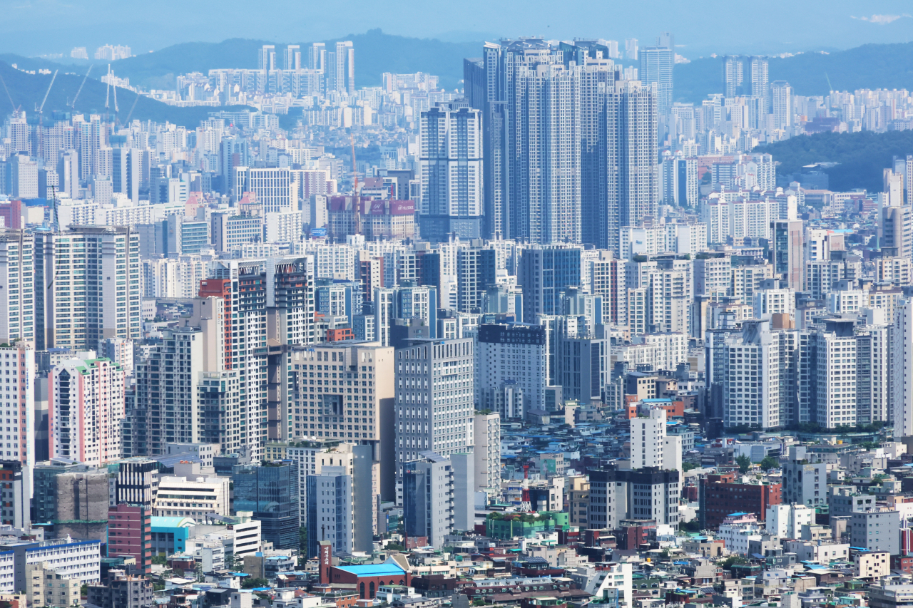 서울 남산에서 바라본 서울 시내 아파트 단지 모습. 연합뉴스