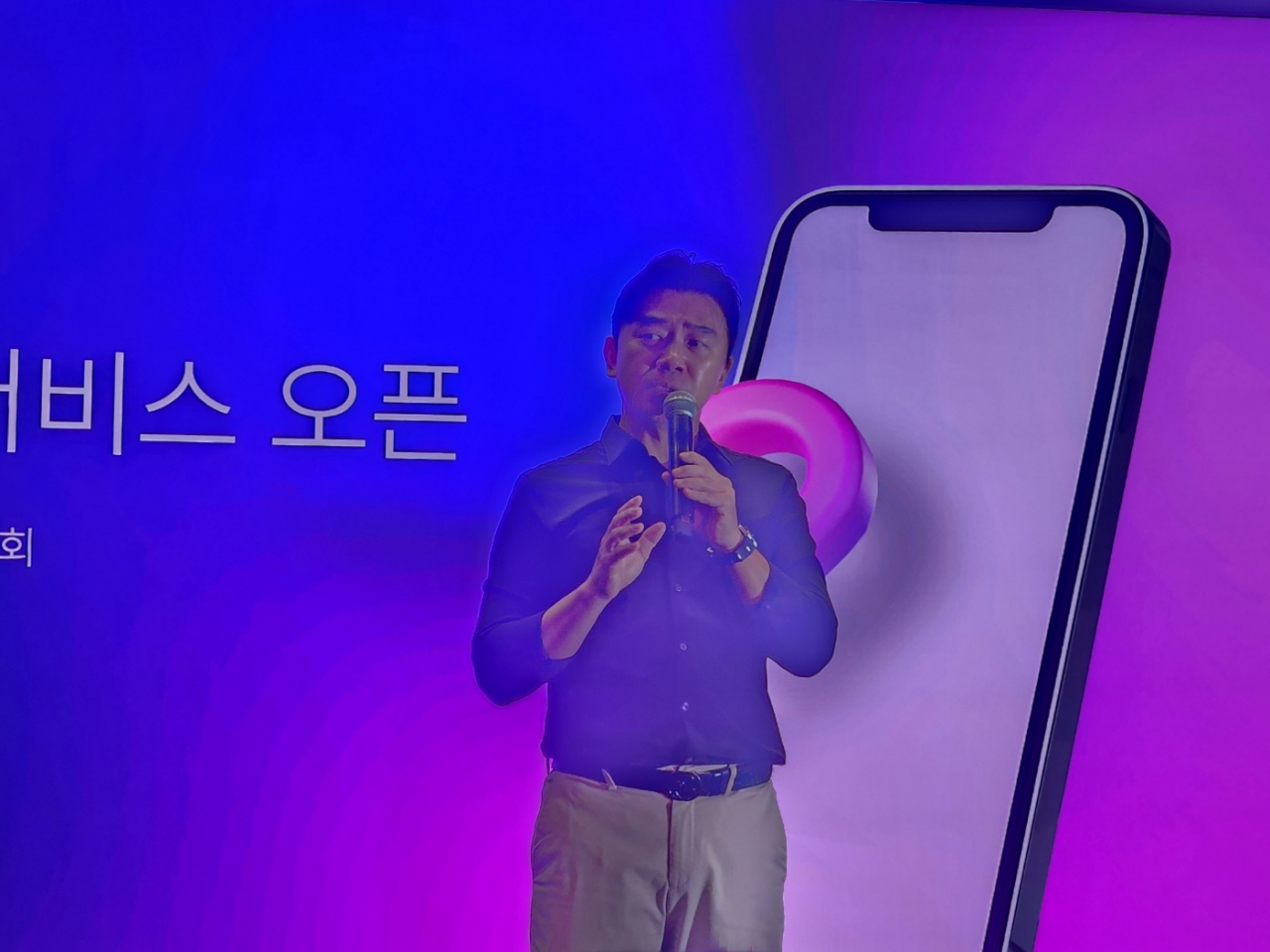 이종호 티맵모딜리티 대표가 23일 서울 중구 소재 SKT타워에서 열린 간담회에서 발언하고 있다. 고재우 기자