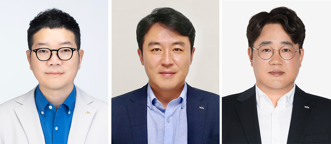 (왼쪽부터) 한양수 상무이사, 이세영 상무이사, 안병일 상무이사 [광동제약 제공]