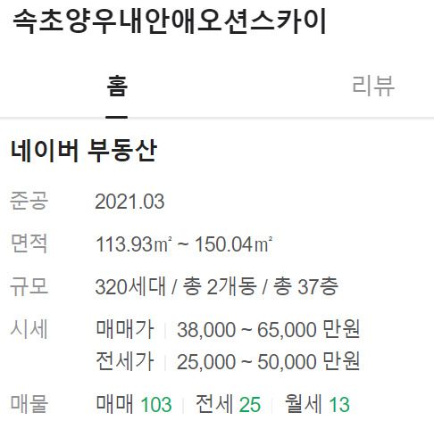 네이버 부동산 캡처.