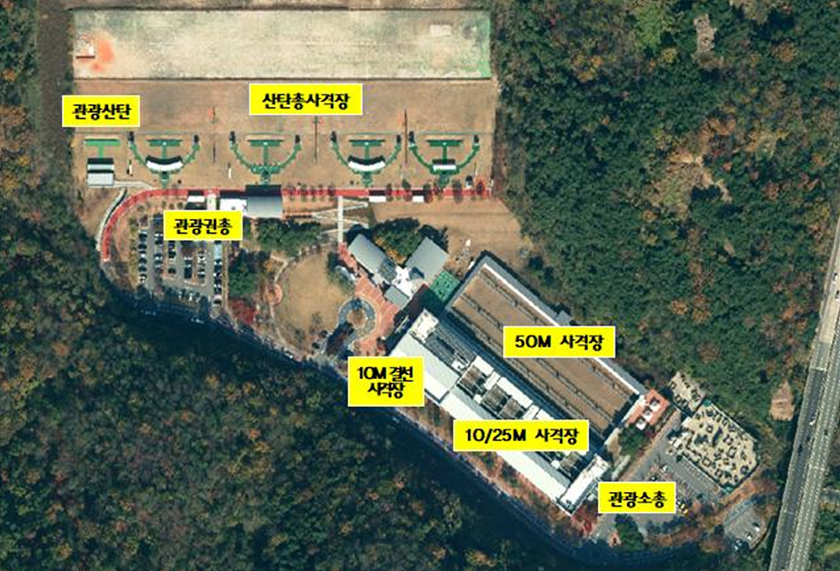대구국제사격장 시설 배치도.[대구시 제공]