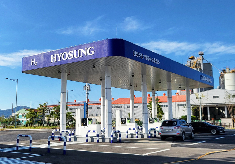효성하이드로젠이 준공한 전남 광양 액화수소충전소 전경. [효성 제공]