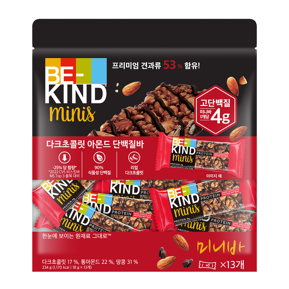 ‘다크초콜릿 아몬드 단백질바 미니’ [한국마즈 제공]