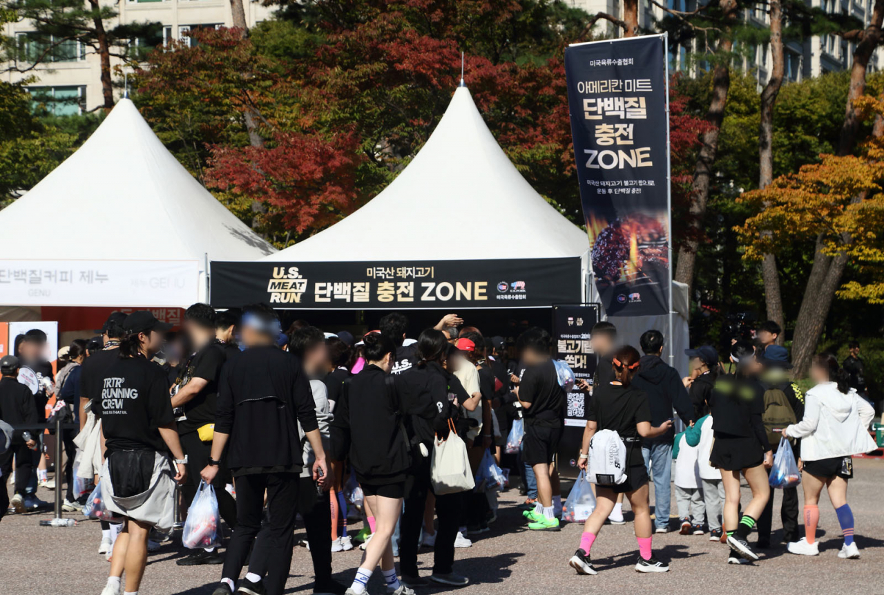 미국육류수출협회가 서울 영등포구 여의도 공원 일대에서 개최된 ‘마블런 서울 2024’의 공식 후원사로 참여했다. [미국육류수출협회 제공]