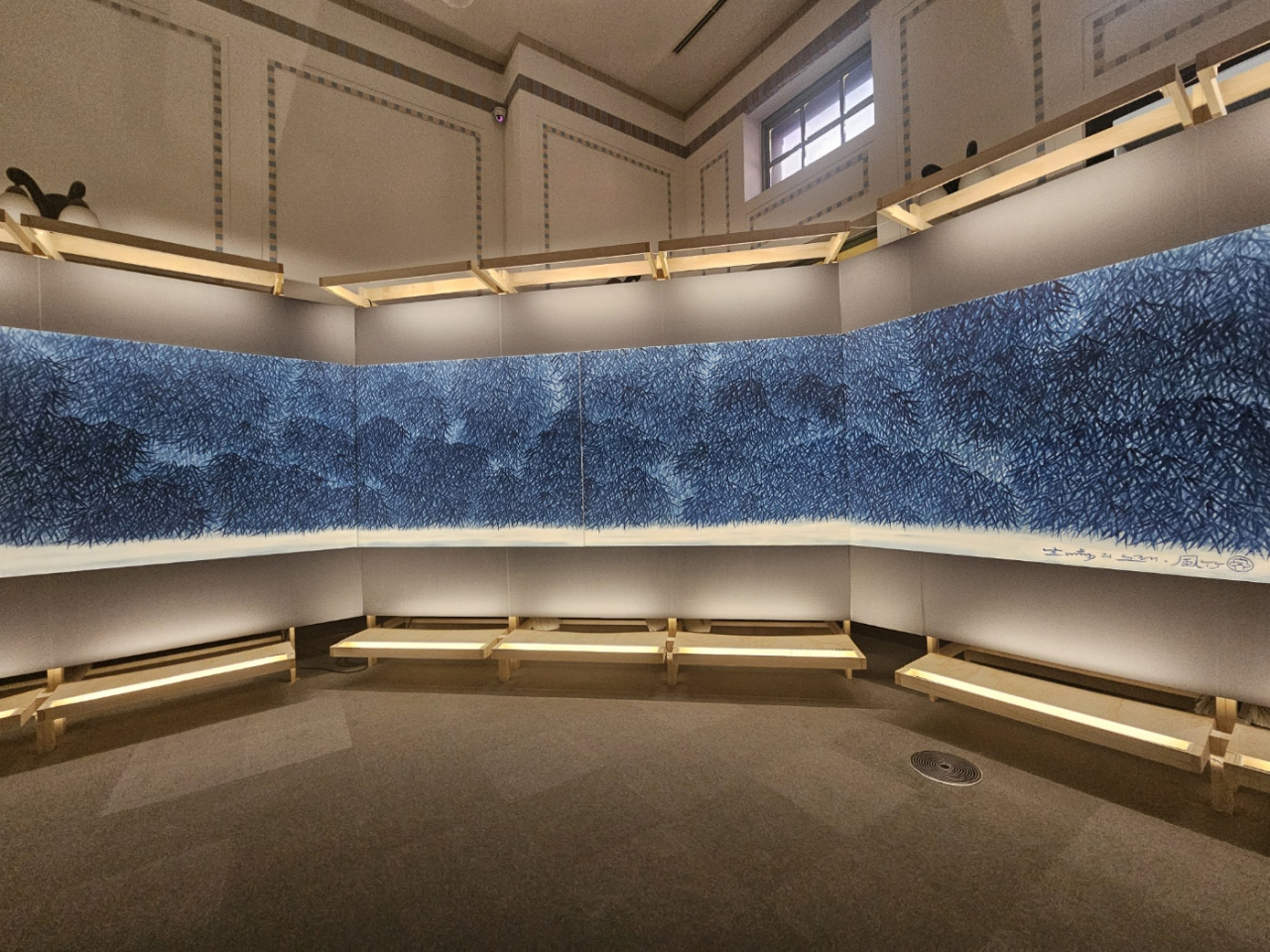 An installation view of “Song of Life – Bamboo in the Wind” by Kim Byung-jong at Culture Station Seoul 284 (Park Yuna/The Korea Herald)