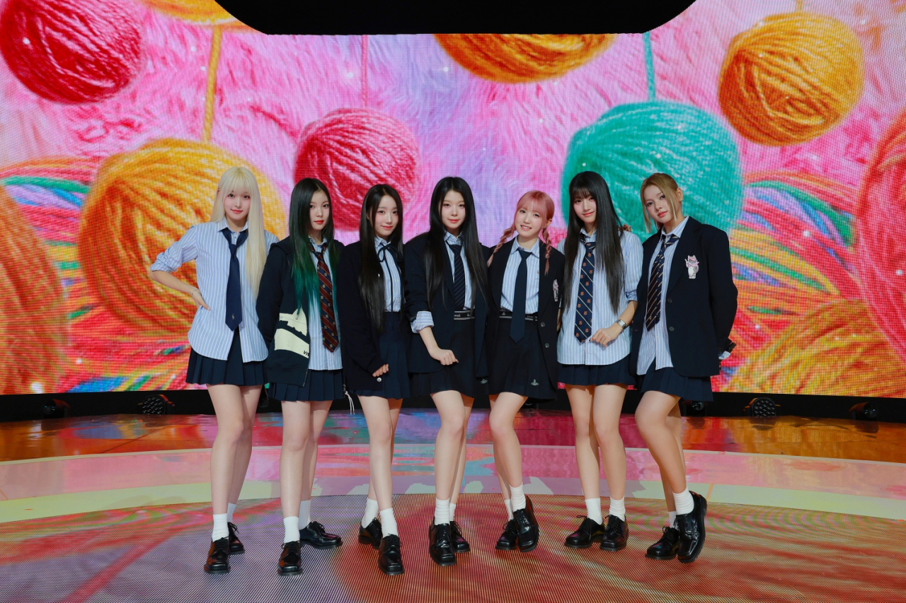 Say My Name introduces their first EP "Say My Name" during a press conference in Seoul on Tuesday. (iNKODE)