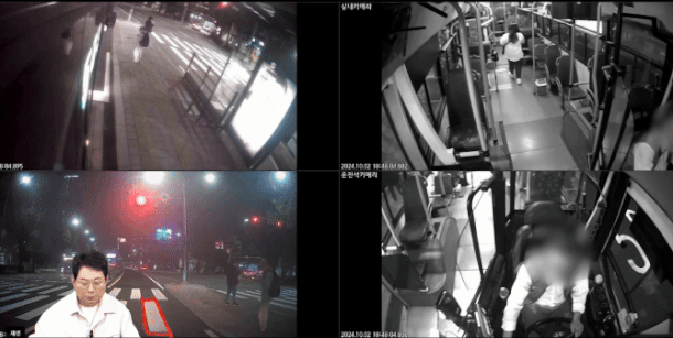 지난 2일 오후 6시47분쯤 서울 용산구 갈월동에서 탄 여성 승객이 뒷좌석에 앉으려다 차량이 살짝 움직이자 뒷걸음질하고 있다. 승객은 그로 인해 다리에 마비가 와 병원 치료를 받고 있다며 기사에게 보험 접수를 요구했다. [한문철TV 갈무리]