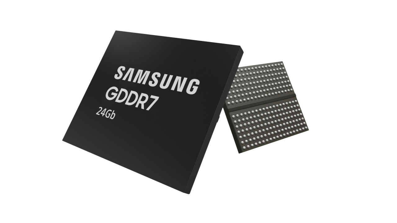 삼성전자가 개발한 24Gb GDDR7 D램 제품. [삼성전자 제공]