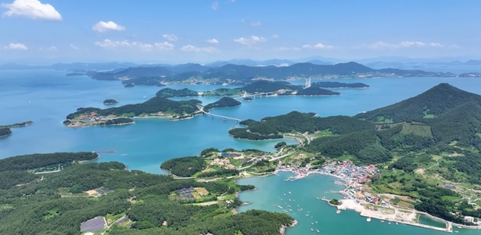 여수 낭도 섬 전경.