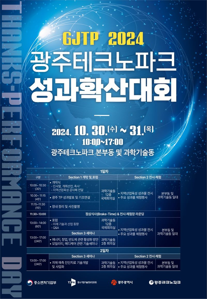 광주테크노파크, ‘2024 성과 확산 대회’ 개최