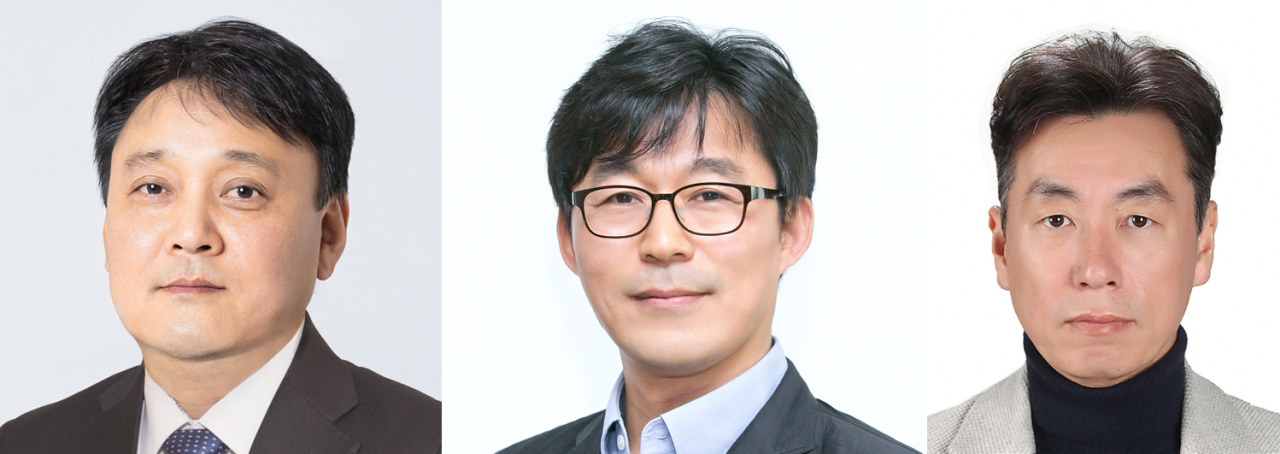 김종화(왼쪽부터) SK에너지 사장, 최안섭 SK지오센트릭 사장, 이상민 SK아이이테크놀로지 사장. [SK이노베이션 제공]