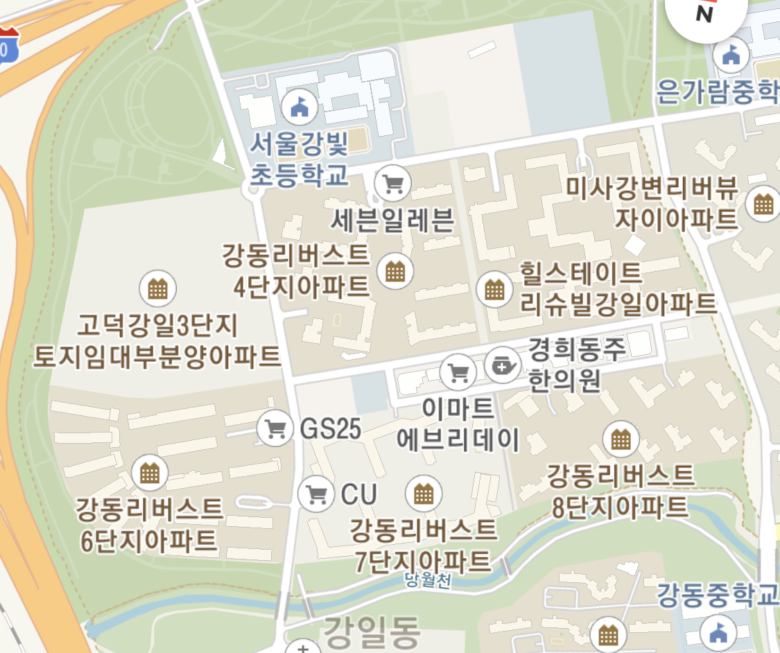 서울시 강동구 강일동 고덕강일2지구 일대 위치도[사진=카카오지도 갈무리]