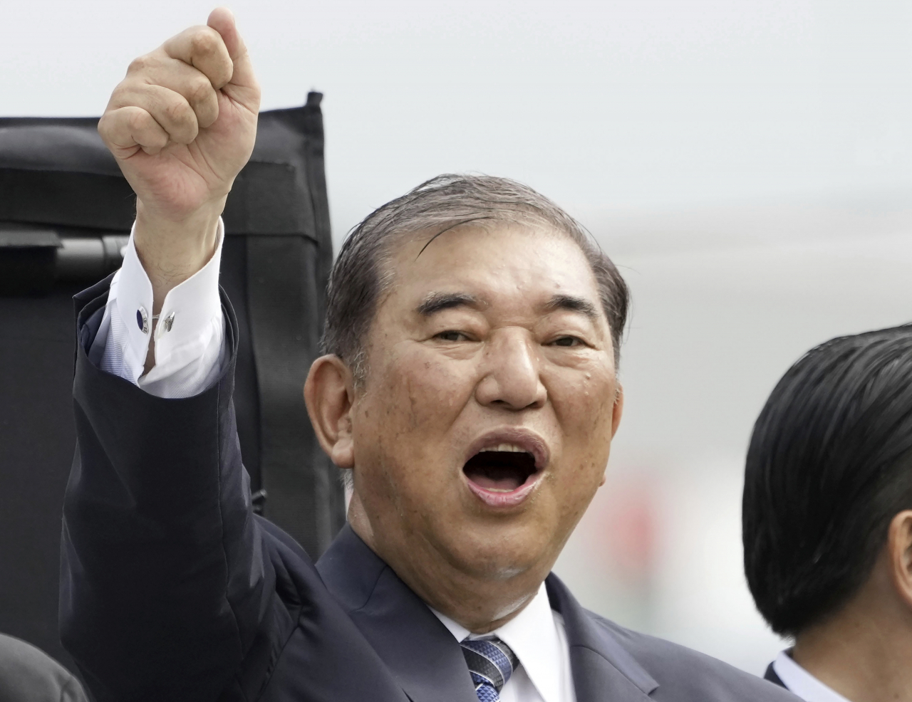 23일 이시바 시게루 일본 총리가 도쿄에서 열린 중의원(하원) 선거 유세에 참여했다. [AP]