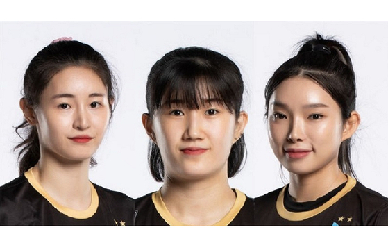 왼쪽부터 부산시설공단 여자 핸드볼팀 소속 김다영, 신진미, 정가희 선수.[부산시설공단 제공]