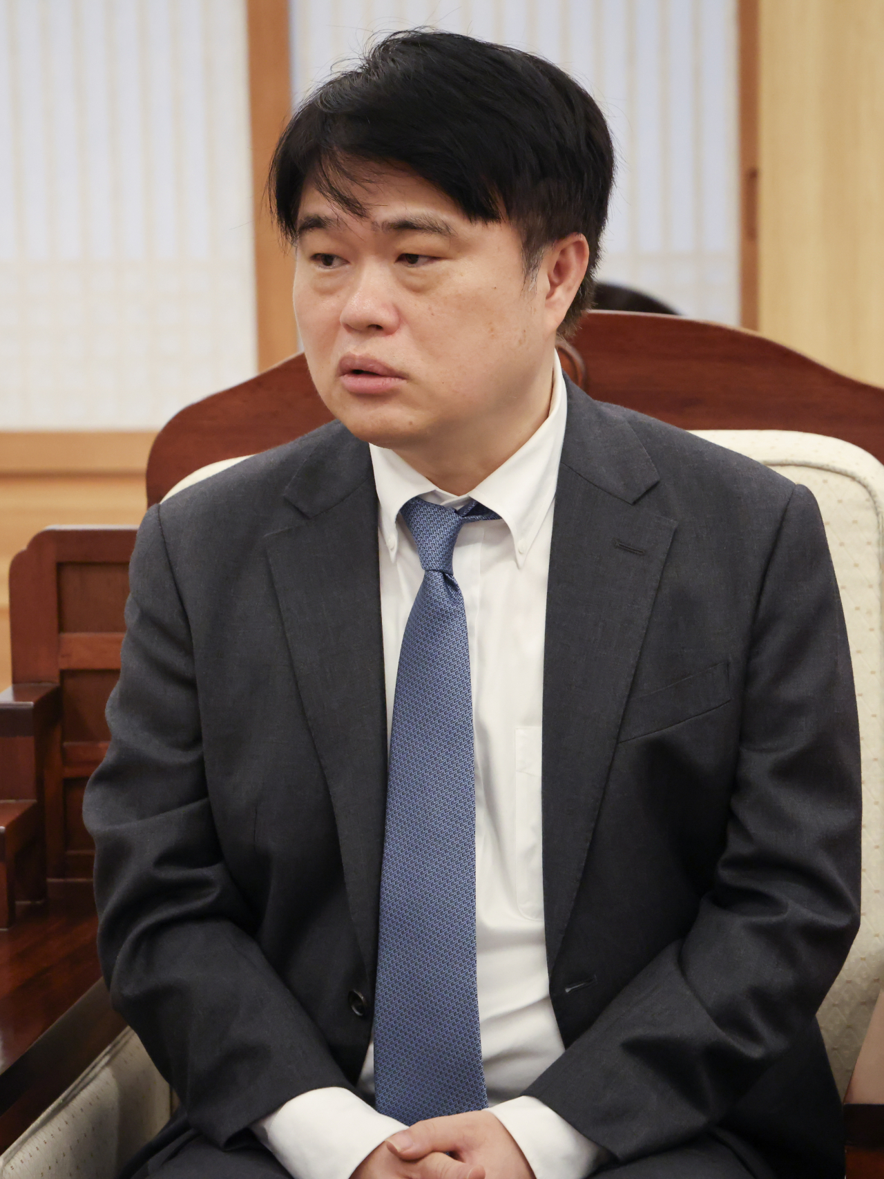 임현택 대한의사협회장이 지난 10월 22일 오후 서울 종로구 한국불교역사문화기념관에서 열린 '의료계-종교지도자협의회 간담회'에서 발언하고 있다. [연합]