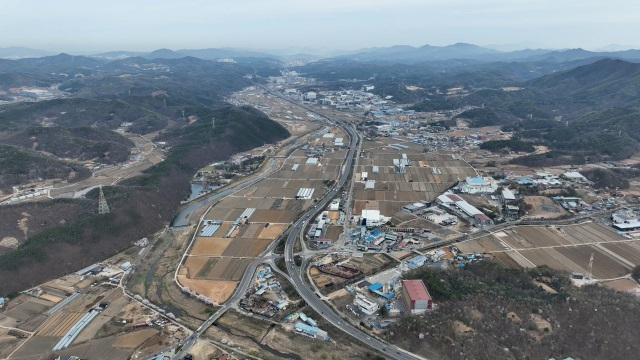 시스템반도체 클러스터 국가첨단산업단지 후보지로 지정된 경기도 용인시 처인구 이동읍과 남사읍 일대 전경.[용인시 제공]