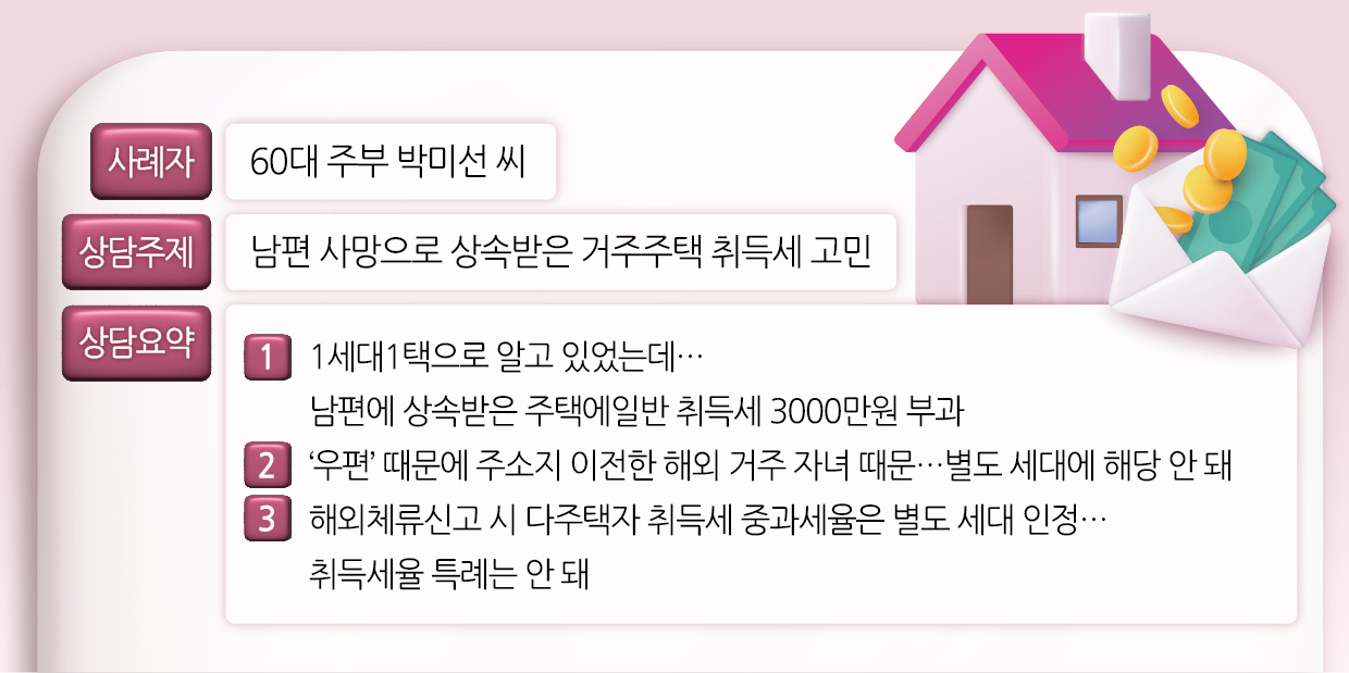 “남편 유산, 같이 살던 집뿐인데” 3000만원 취득세 ‘날벼락’…상속 무주택 요건 유의해야[이세상]