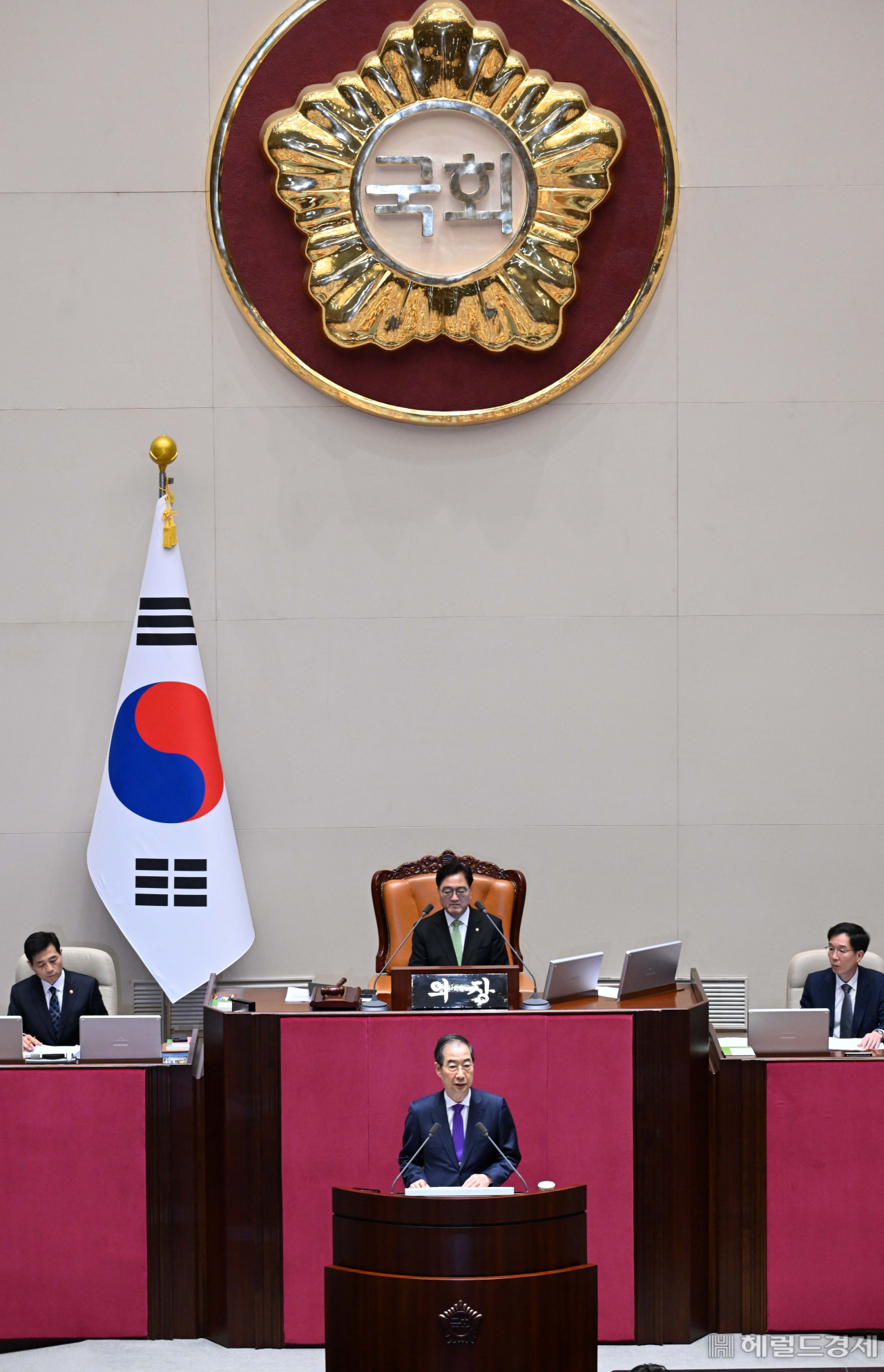 ‘11년만에…대통령없는 시정연설’ [이상섭의 포토가게]