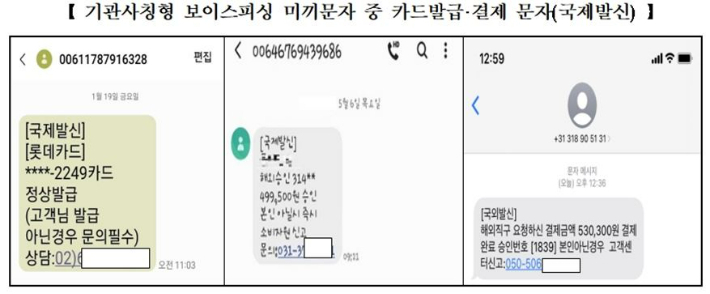 “고객님 발급 카드 아닌 경우 문의 필수” 스미싱 문자 누가 뿌렸나 봤더니