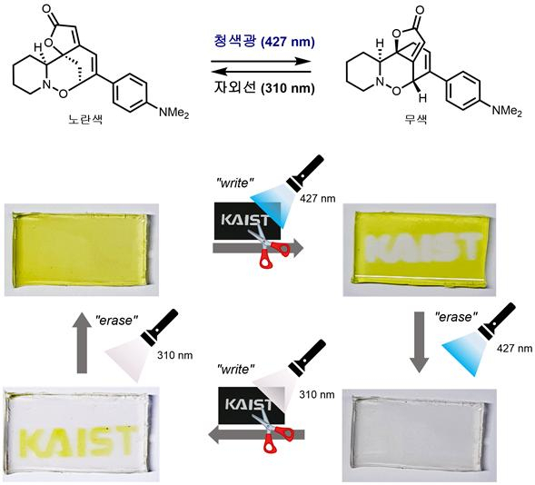 세큐린진 B 기반 분자 광스위치 모식도.[KAIST 제공]