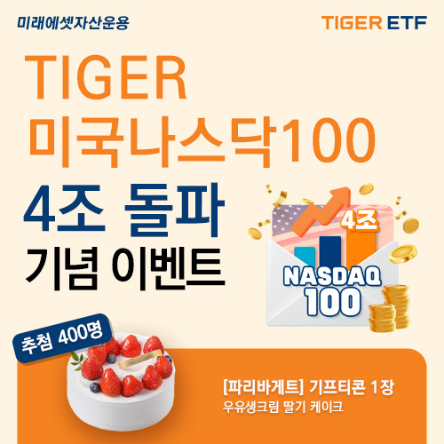 미래에셋, ‘TIGER 미국나스닥100 ETF’ 순자산 4조원 돌파