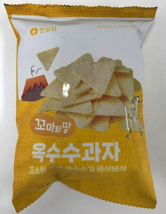 회수 대상 제품인 '꼬마와땅 옥수수과자 [식약처]