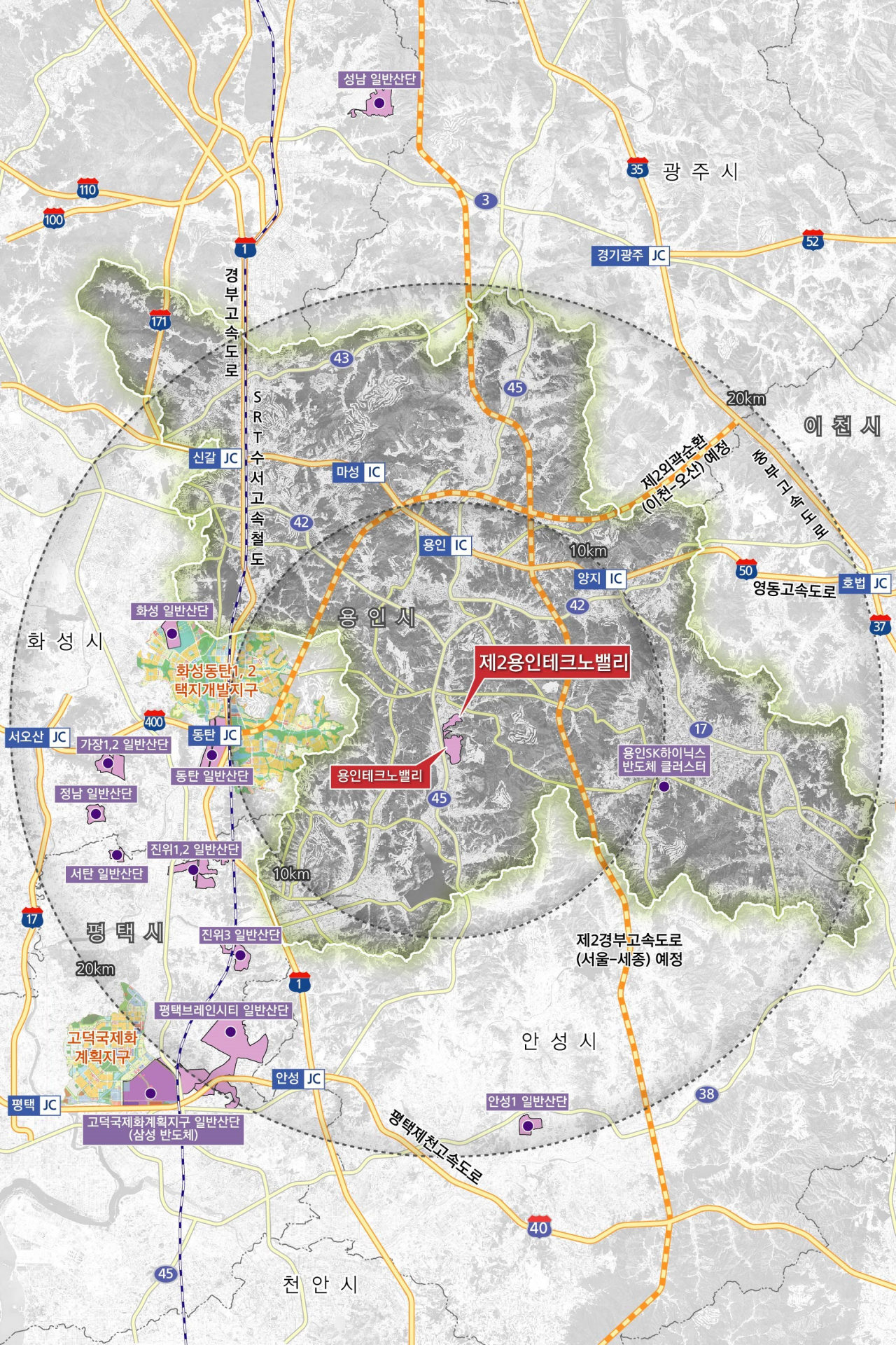 제2용인테크노밸리 위치도.[용인시 제공]