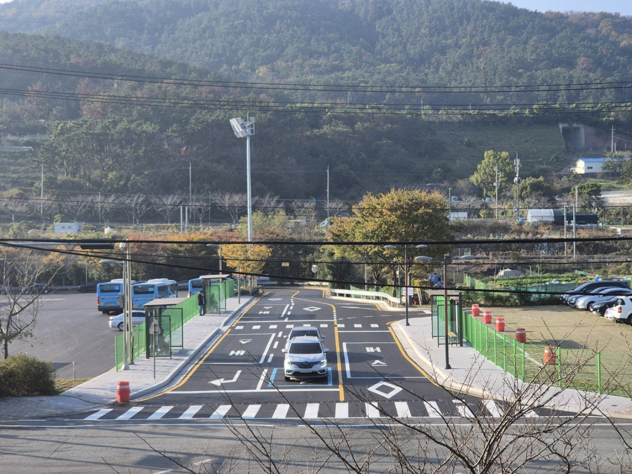 정비공사를 마친 동부산 시내버스 공영차고지 환승시설의 모습. [사진=부산시]