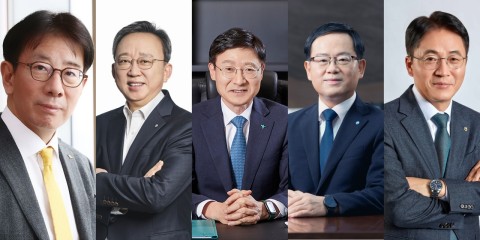5대 시중은행장. (왼쪽부터) 이재근 KB국민은행장, 정상혁 신한은행장, 이승열 하나은행장, 조병규 우리은행장,  이석용 NH농협은행장.[각 사 제공]