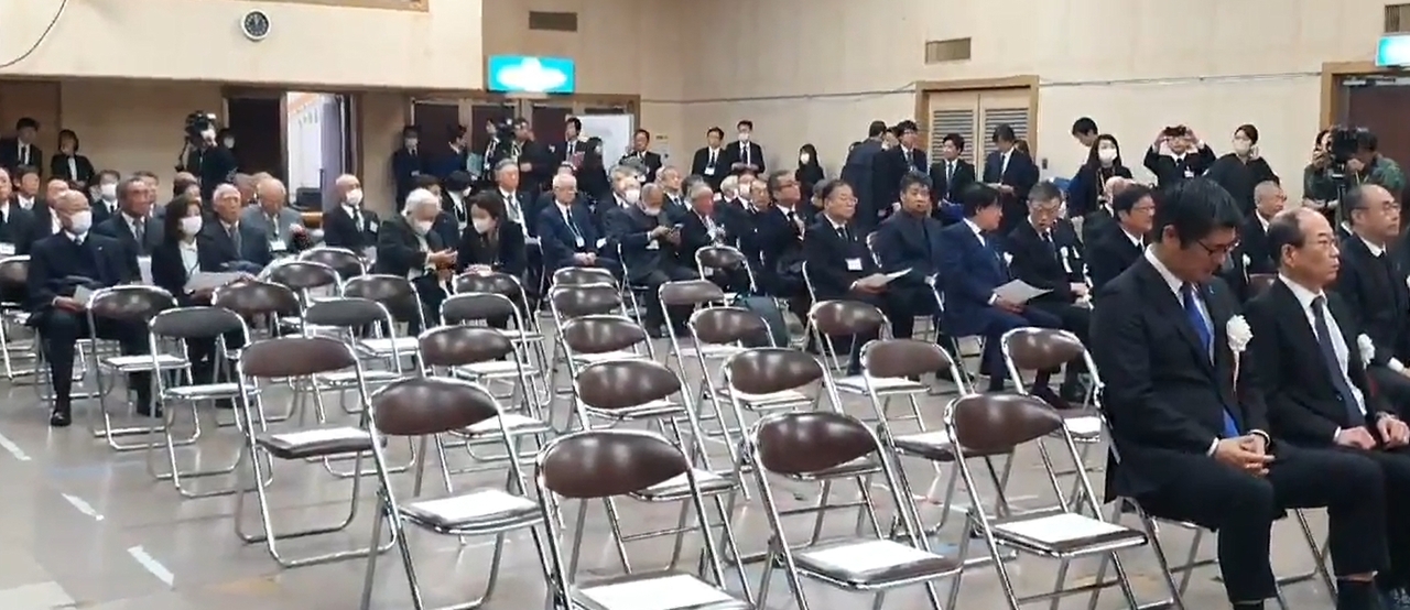 ‘사도광산 추도식’에 텅 빈 한국 측 좌석