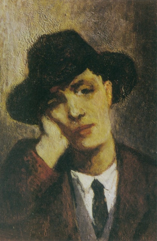 잔 에뷔테른, 아메데오 모딜리아니의 초상화(Portrait of Amadeo Modigliani), 1906~1919년경, 캔버스에 유채, 크기와 위치 불명