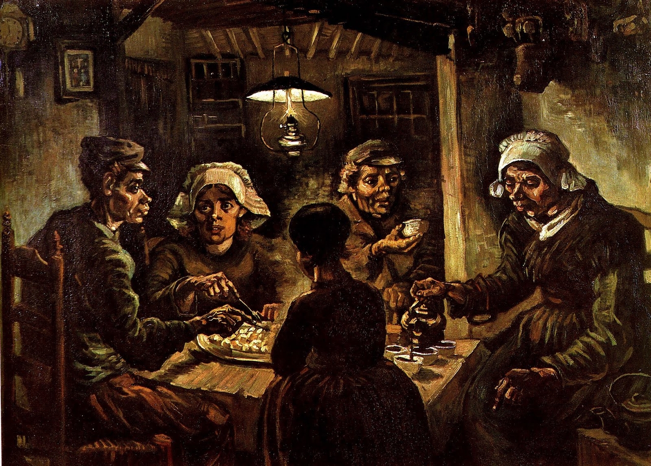 토토사이트추천의 ‘감자 먹는 사람들’(1885) [반 토토사이트추천 미술관]