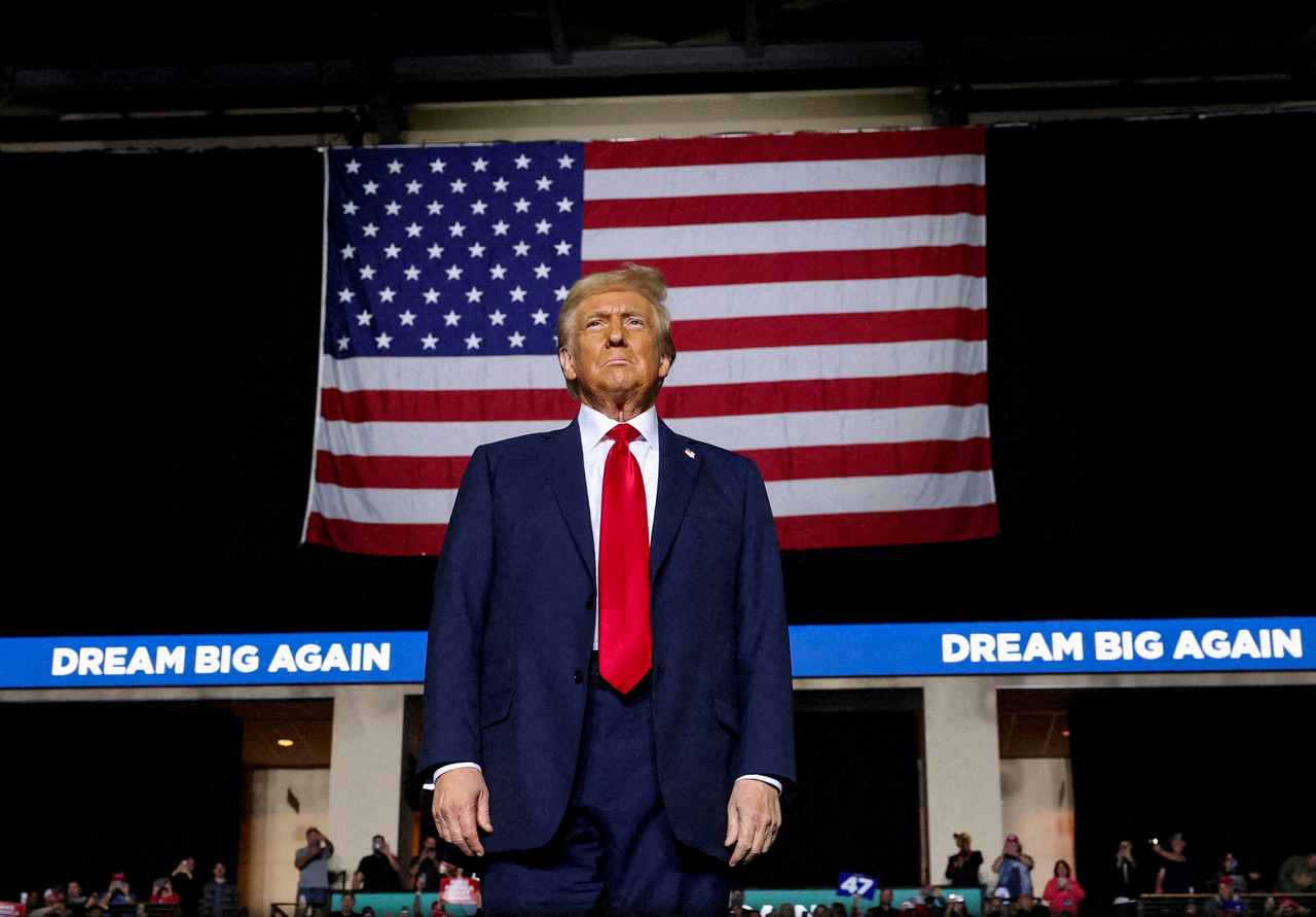 FILE PHOTO: President-elect Donald Trump delivers remarks in Allentown, Pennsylvania