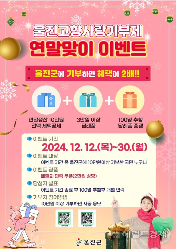 연말맞이 고향사랑기부제 이벤트 홍보문(울진군 제공)