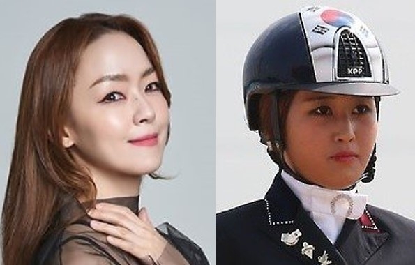 자우림 김윤아(왼쪽)과 최서원(개명 전 최순실 씨) 딸 정유라(오른쪽) . [연합]