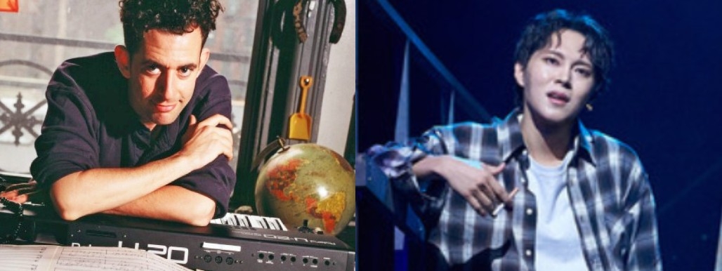 From left: Jonathan Larson and Lee Hae-jun as John in the musical “Tick, Tick … Boom!” (Signature Theatre, Seensee Company)