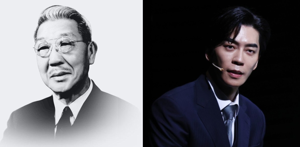 New Il-han (left) and Shin Sung-rok (Yuhan Corp., Yonhap)