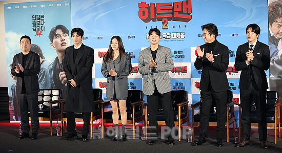 최원섭 감독, 김성오, 황우슬혜, 이이경, 정준호, 권상우/사진=민선유 기자